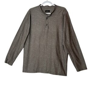 Bugatchi Men's Stretch Long Sleeve Shirt Large‎ Golf Formal Career Stretch